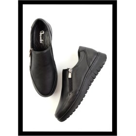 Resim Bambi Siyah Hakiki Deri Kadın Casual Ayakkabı K01331800703 