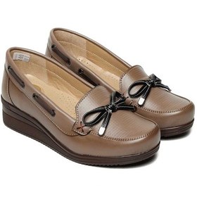 Resim Bestello Fiyonklu Poli Taban Comfort 018-c150 Kadın Ayakkabı VIZON 