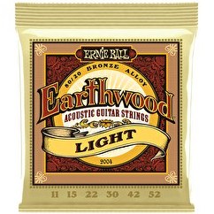 Resim Ernie Ball P02004 Earthwood Light 80/20 Bronze 0.11 - 0.52 Akustik Gitar Teli 