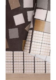 Resim By Özer Halı Krem Renk Vizon Desenli Modern Stil Majolika Halı Alvin Al06a Salon Halısı Çok Renkli 