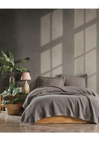 Resim Çift Kişilik Lucette Pike Yatak Örtüsü Vizon Vizon 