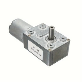 Resim JGY370 DC 12V Solucan Dişli Motor Redüktörü 2-375RPM Yüksek Tork Elektrik Motoru Metal Dişli Ters Kendinden Kilitli Otomasyon Ekipmanları için 