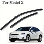 Resim Meridiangoods Model X Ve Model Y 2019-2024 Entegre Temizleme Fonksiyonlu Cam Sileceği Tüm Mevsimler 