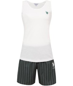 Resim U.s. Polo Assn. Kadın 202 Ekru Şort Takım Gri Melanj 
