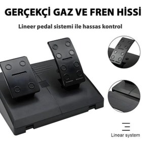 Resim FaroxTech V3 Pro Oyun Direksiyonu Titreşimli Direksiyon Seti PS4/PS3/Xbox One/Series S|X/PC 
