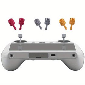 Resim DJ RC/RC 2 Yedek Kontrol Çubukları - Metalik Altın & Kırmızı Tutamaklı Alüminyum Alaşım, Hassas Drone ve Araba RC Kontrolü için Ergonomik Tasarım, Dayanıklı Geliştirilmiş Parçalar ile Artırılmış Kavrama ve Stabilite 