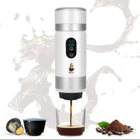 Resim Obiem Obıess Taşınabilir Espresso Kahve Makinesi Şarjlı Kapsül ve Öğütülmüş Kahve ile Uyumlu V3 