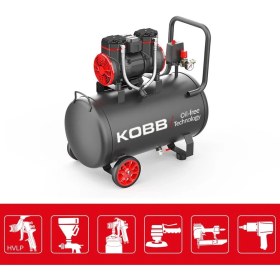 Resim Kobb KBK50S 2.0hp 50LT 8bar Yağsız Sessiz Taşınabilir Hava Kompresörü 