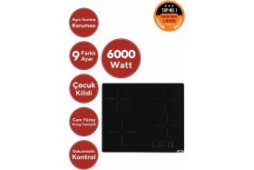 Resim Eminçelik ve Afm Tech Markalı / Eqe Elektrikli Dijital Ankastre Set (FM7700+V6-04 + Ch 1454 Pb B60) 