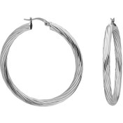 Resim Glorria Gümüş 4 Cm Burgu Halka Küpe N11.30844 