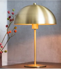 Resim Modern Tasarım Mars Abajur Dekoratif Masa Lambası Eskitme Gold 