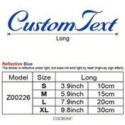 Resim Gaojunshop01 Cocbonı Özel Reflektif Mavi Dekoratif Yapışkan Çıkartma 3lü Set Motosiklet Kaskı Araç Bagajı Su Şişesi Laptop 