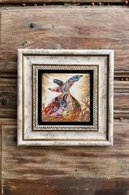 Resim Oscar Stone Decor Çerçeveli Taş Duvar Dekoru Tablo 20X20 Cm 2 Li Set 464-60 Nazar Dua Semazen 2-2Cdd-066 