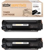 Resim HP P1102w 1102w M1212nf Mfp P1109w M1210 P1102w Muadil Toner 2 adet 