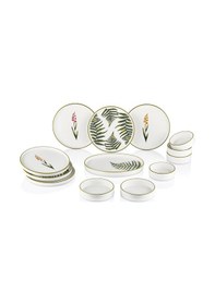 Resim Sekoya 13 Parça Handmade Premium Kahvaltı Takımı - 6 Kişilik Kahvaltı Takımı Seti Beyaz 