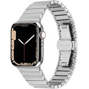 Resim Butam Bilişim Watch 44mm Kordon Uyumlu Krd-79 Metal Strap Kayış Clo- Gümüş 