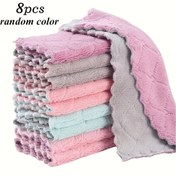 Resim 8 adet Çok Amaçlı Mutfak Havluları - Assorted Renklerde (Pembe, Mavi, Yeşil, Sarı, Turuncu, Mor) Dayanıklı, Emici Bulaşık Bezleri, Mutfak ve Banyo'da Verimli Temizlik için Bulaşık Havluları 