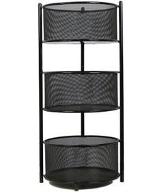 Resim Trendesk 3 Katlı Siyah Metal Patates Soğan Sebze - Meyve Sepeti - Sebzelik 