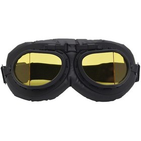 Resim Teltree Motorcycle Kask Gözlüğü Retro Stili Sarı Renk, Çarpıma Dayanıklı, Rüzgar Ve Toz Koruyucu Outdoor Spor Gözlükleri 