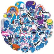 Resim 100 Adet Disney Stitch Eğlenceli Pembe Su Geçirmez Çıkartmalar, Bavul ve Telefon Kılıfı ile Kalem Süslemeleri için Uygun 