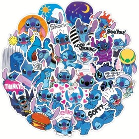 Resim 100 Adet Disney Stitch Eğlenceli Pembe Su Geçirmez Çıkartmalar, Bavul ve Telefon Kılıfı ile Kalem Süslemeleri için Uygun 