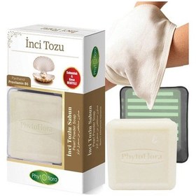 Resim Phytoflora İnci Tozlu Sabun 125 G + Sabunluk + Kese 