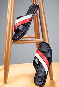 Resim Ducavelli Bande Hakiki Deri Erkek Terliği, Hakiki Deri Terlik, Ortopedik Taban Terlik, Deri Terlik 