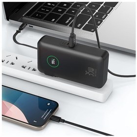 Resim Wiwu Wi-p049 Noble Serisi Type-c Kablolu Dijital Led Göstergeli Powerbank Pd 35w 10000mah Siyah 