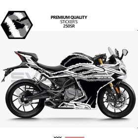 Resim Cfmoto 250sr Kaplama Sticker Air Brush Motor Kaplama Modeli Hazır Kit Tüm Modeller Uyumlu Gri 