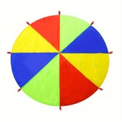 Resim 1 adet 2m/3m Katlanabilir Gökkuşağı Şemsi, Renkli Spor Eğitimi Ekipmanı, Açık Hava Takım Bina Aktiviteleri ve Oyunları için, Dayanıklı Polyester Karışımı, Karışık Renkler, Festivaller ve Takım Bina Aktiviteleri için Mükemmel 