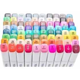 Resim Dmr Marker 36'lı Set Kutulu Taşınabilir Marker Seti 36 Renk Çift Taraflı Marker Keçeli Kalem Seti 