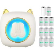 Resim Vkemall C23 Termal Etiket Yazıcı - Bluetooth, 203dpi, 1200mah Pil - 1 Adet Termal + 10 Adet Yapışkan Kağıt, Beyaz 