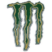 Resim Monster Energy Yapıştırma Yeşil Bagaj ve Çamurluk Logosu 