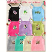 Resim 10 Renkli, Bir Rastgele Parça, Kızlar İçin Eğlenceli ve Sevimli Desenlere Sahip, Yumuşak ve Nefes Alabilen Kumaştan Yapılmış, Tüm Mevsimler İçin Uygun, Günlük Giyim ve Dış Aktiviteler İçin Temel 