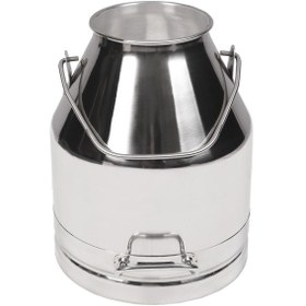 Resim Melasty Süt Sağma Makinesi Paslanmaz Süt Güğümü 30 Litre Tek Saplı Kapaksız Ø180 Mm Dar Ağız -1710 