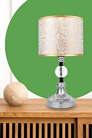 Resim MİNİMAL E-TİCARET & BİLGİ TEKNOLOJİLERİ Omega Crystal Silver Chrome Mini Abajur (Spiral Beyaz) 