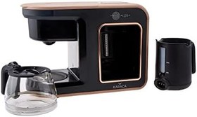 Resim Karaca Hatır Plus 2 ın 1 Türk Kahvesi ve Filtre Kahve Makinesi Rosie Brown 10 Fincan İçecek Hazırlama Kapasiteli Bol Köpüklü 