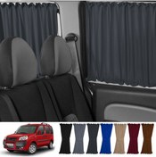 Resim Oto Pandami Fiat Doblo I 2000-2010 Uyumlu Füme Raylı Oto Perde Takımı 