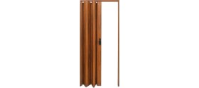 Resim Faran Dekorasyon 72 x 215 Ceviz Renk Camsız Pvc Akordiyon Katlanır Kapı - Frnakmodel-05 