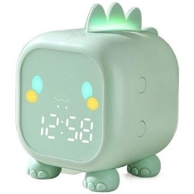 Resim Szypzstore Gece Işığı, Dinozor, Digi İle Çocuk Çalar Saat 0892ej Açık Yeşil 