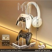 Resim Globalbloom 3 Katmanlı Akrilik Oyun Kumandası Tutucu - Nintendo Switch Ve Aksesuarlar İçin Taşınabilir Masaüstü Askı 