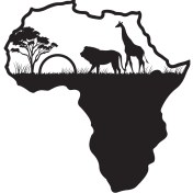 Resim Afrika Safari Duvar Dekor Sticker 69 x 75 cm 