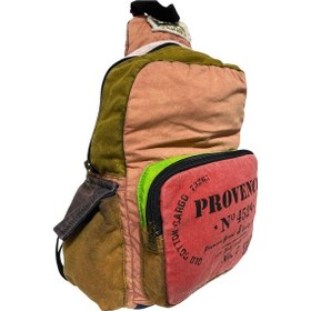 Resim Old Cotton Cargo Kaliteli Laptop Bölmeli Vintage Disayn Sırt Gezi Çantası New Minola 25 Cm X 36 Cm Bordo 