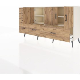 Resim Hyperion Konsol 4 Raflı 6 Çekmeceli 3 Kapaklı 176x44x99 Aytaşı-ça Aytaşı-çam 