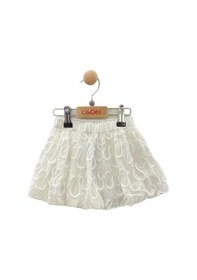 Resim Çikoby Kız Bebek Desenli Şifon Etek-13882 Beyaz 
