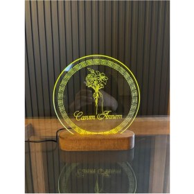 Resim Canım Annem Figürlü LED Masa Lambası, Mobilya 