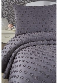 Resim Çeyiz Diyarı Konik 2 Parça Tek Kişilik Pike Takımı Antrasit Antrasit 