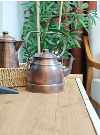 Resim Çay Durağı Bakır Demlik Oksit Renk Oksit 