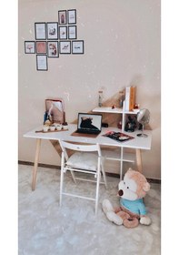 Resim Lagomood Rüzgar Çalışma Masası Ceviz - Beyaz 