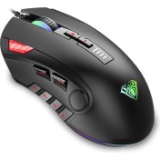 Resim Aula H512 Gaming Mouse Rgb Optik Programlama 5000 Dpı Ağırlığı Ayarlanabilir Ergonomik Kablolu Ofis Faresi Dizüstü Bilgisayar Için (Yurt Dışından) 